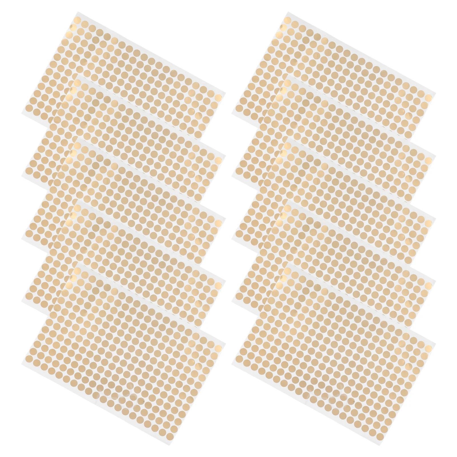 Golden Copper Paper Labels 10 Sheets Round Stickers for Sealing Gift Boxes Envelopes Packages Paper Bags Notebooks Safe