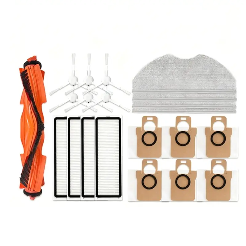 

Сменные аксессуары A61I для робота-пылесоса Xiaomi H40/OV51 — основная боковая щетка, ткань для швабры, HEPA-фильтр, запасные части для мешка для пыли