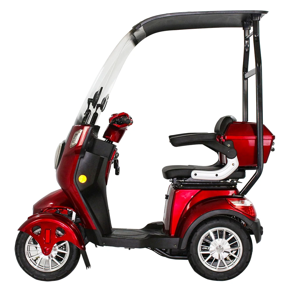 Anlochi good selling 60V 500W 20Ah powerful electric scooter with roof mobility Escooter for elder and disable