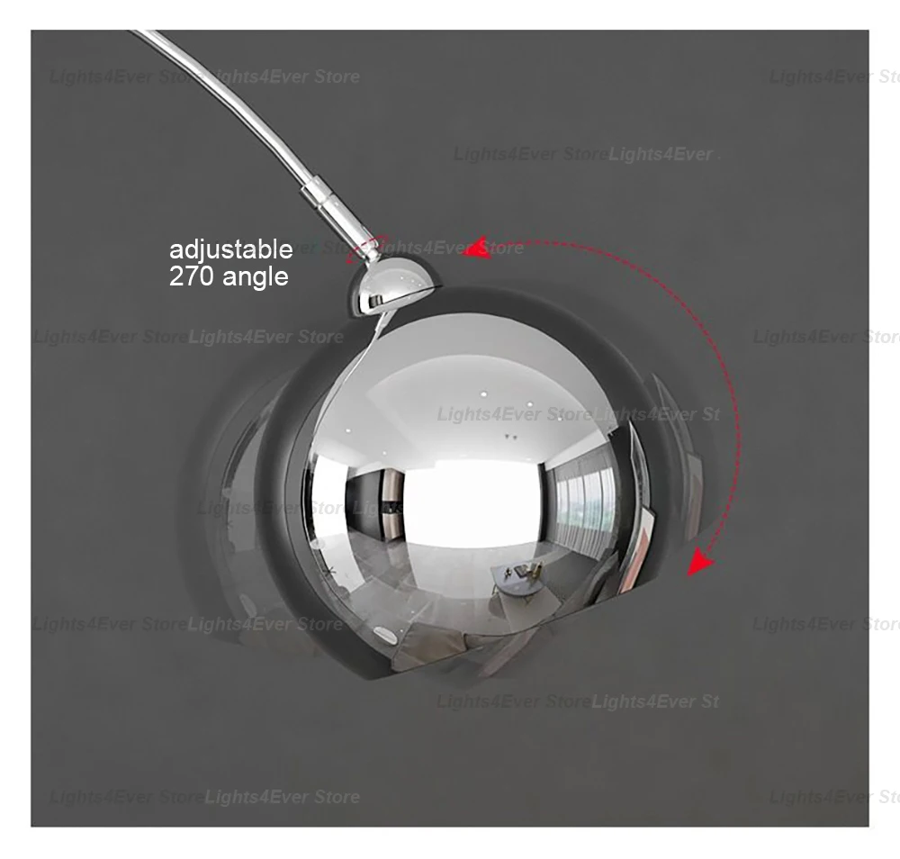 LED E27 Chrome Stainless Steel OZ0105 Floor Lamps Classical Home-applicants Elegant Indoor Light Wrm Home Decor