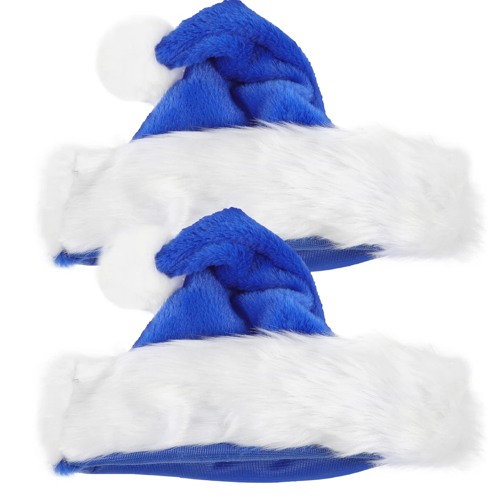 

2Pcs Santa Hats Comfortable Soft Christmas Headwear Xmas Party Hats Medium Size Holiday Decor Hats,christmas Hat Kids
