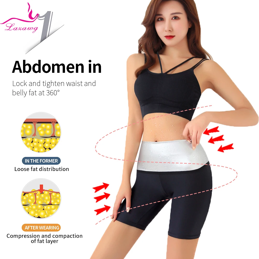 LAZAWG Sauna Pants for Women Sweat Leggings Weight Loss Shorts Slimming Sports Workout Trousers Tight Gym Fat Burner Fitness