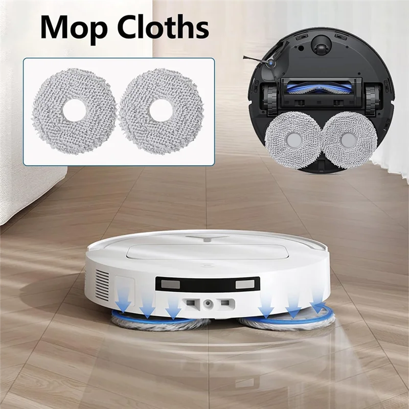 B02C-For Ecovacs Deebot T50 Max /T50 Pro /T50 Omni /T50 Pro Omni /T50 Max Pro فراغ مرشحات فرشاة جانبية رئيسية ممسحة كيس لجميع الغبار