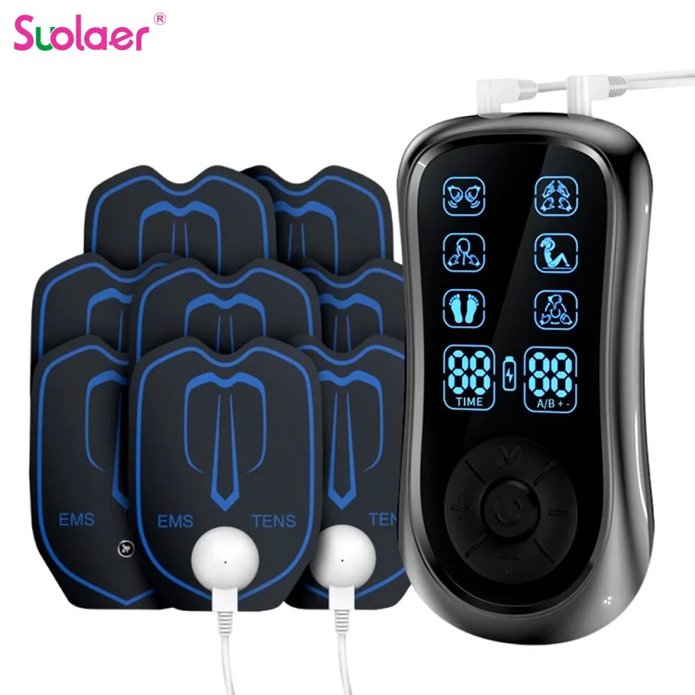 

USB Rechargeable EMS Muscle Electrostimulator Tens Unit Low Frequency Pulse Body Relaxing Massage Microcurrents Pain Relief Tool
