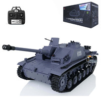 Heng Long 1/16 RC Tank 3868 7.0 Ver Plastic German Stug III 2.4G RTR Model BB Shooting Infrared RC Panzer Outdoor Toys for Boys