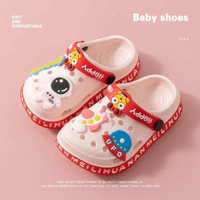 Children Garden Shoes Cute EVA Cartoon Beach Sandals Babies Summer Slippers High Quality Soft Kids Outdoor Slippers Flip Shoes