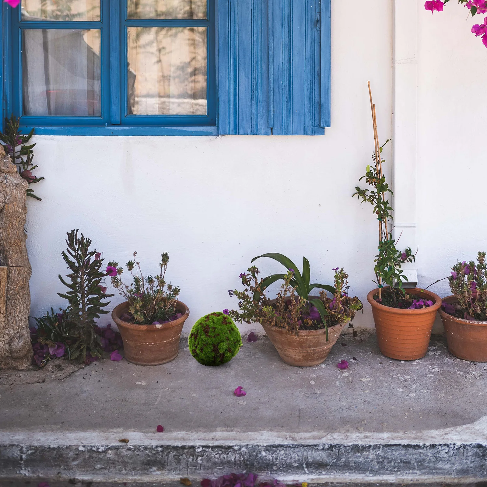 

1pc Simulated Mossy Ball Artificial Moss Stone For Diy Bonsai Garden Decor Fish Tank Adornment Micro Landscape Rock Green