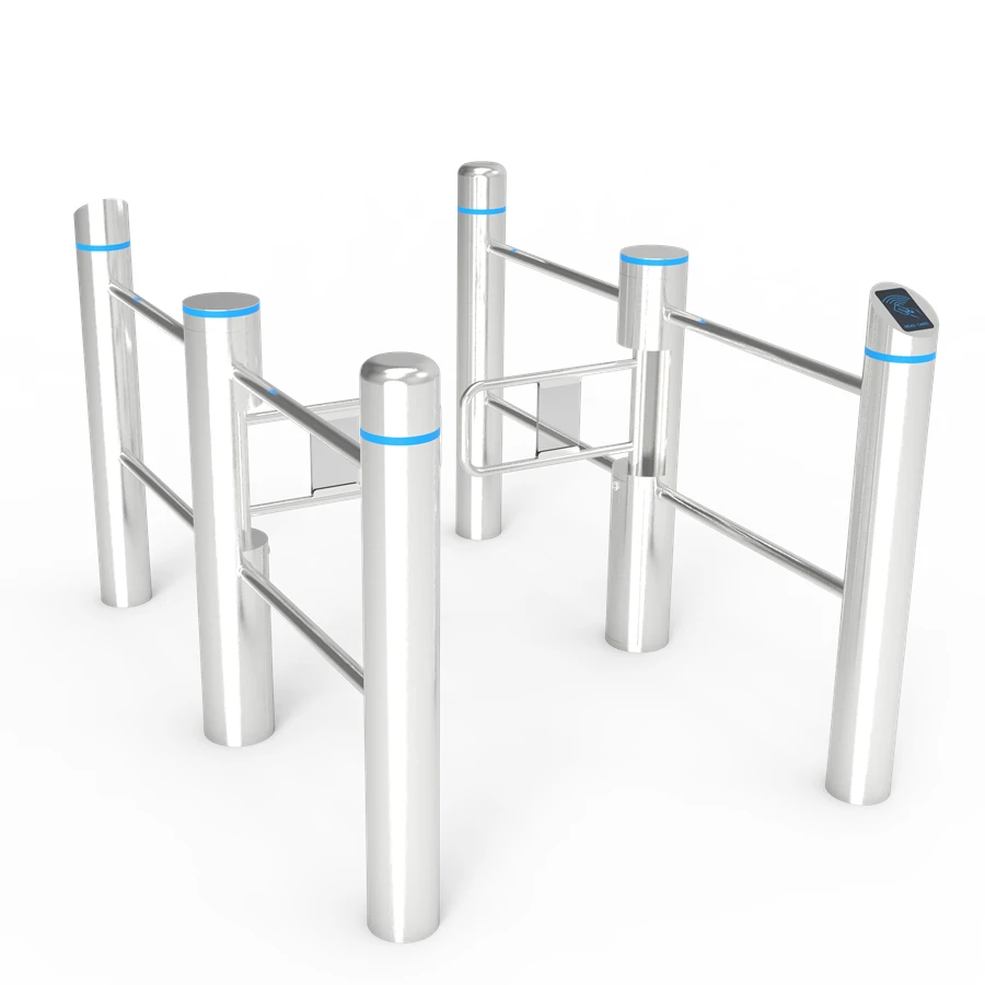 Infrared Sensor Supermarket Swing Barrier Gate Radar Automatic Open and Close Cylinder Turnstile Gate