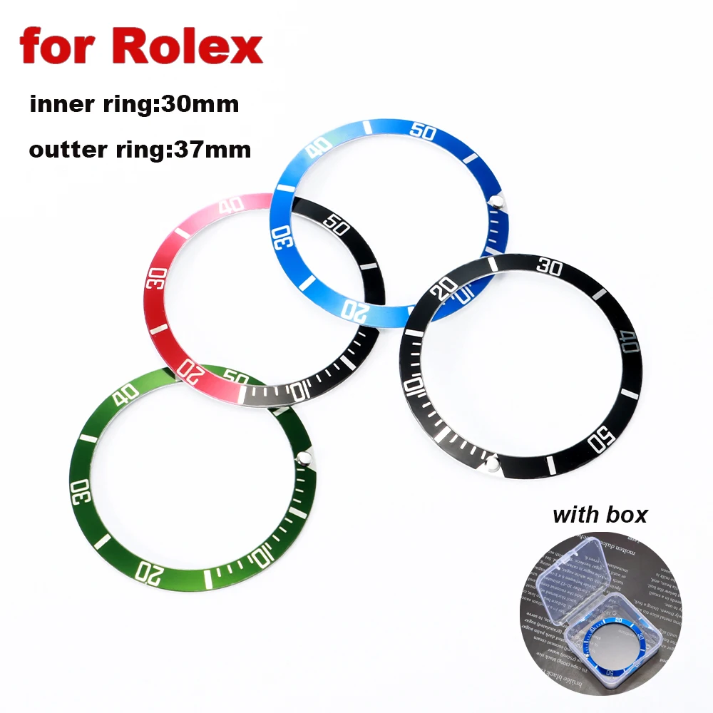 37 مللي متر ساعة حافظة سبائك الألومنيوم ساعة سيراميك الحافة إدراج حلقة المنحدر ل رولكس المياه شبح GMT الغوص الرجال جزء الملحقات