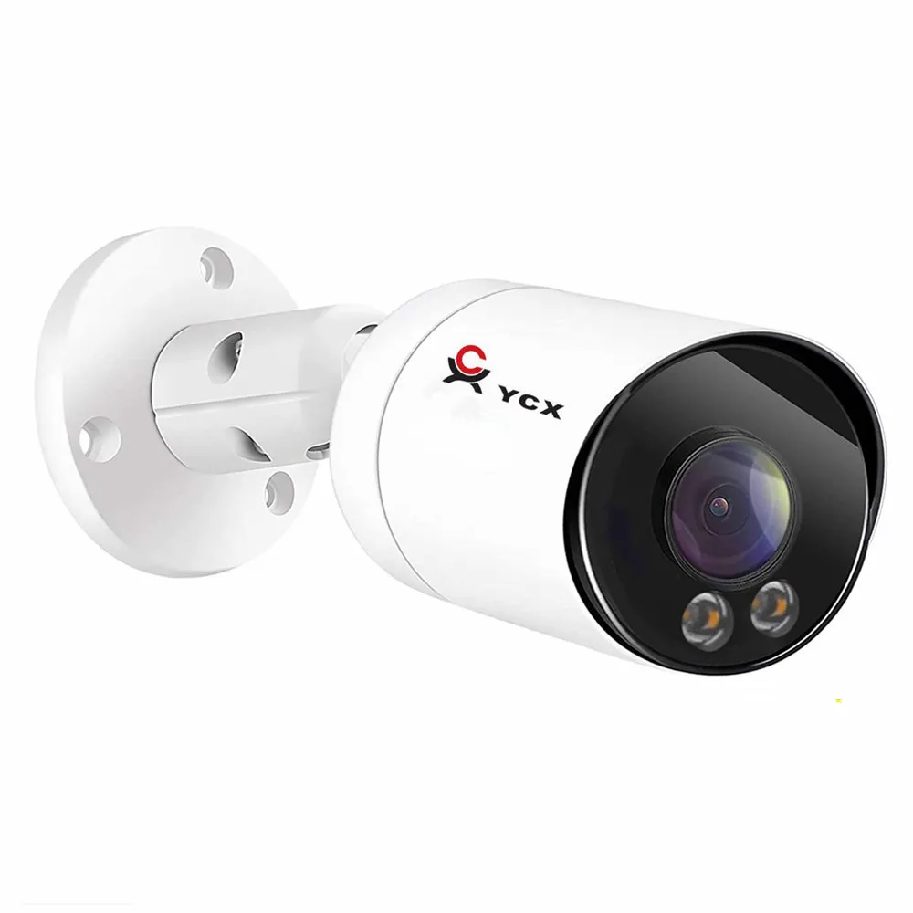 

2026 5MP Full Color Night Vision IP PoE Security Bullet Camera, Intelligent Starlight IP Camera Internal Microphone