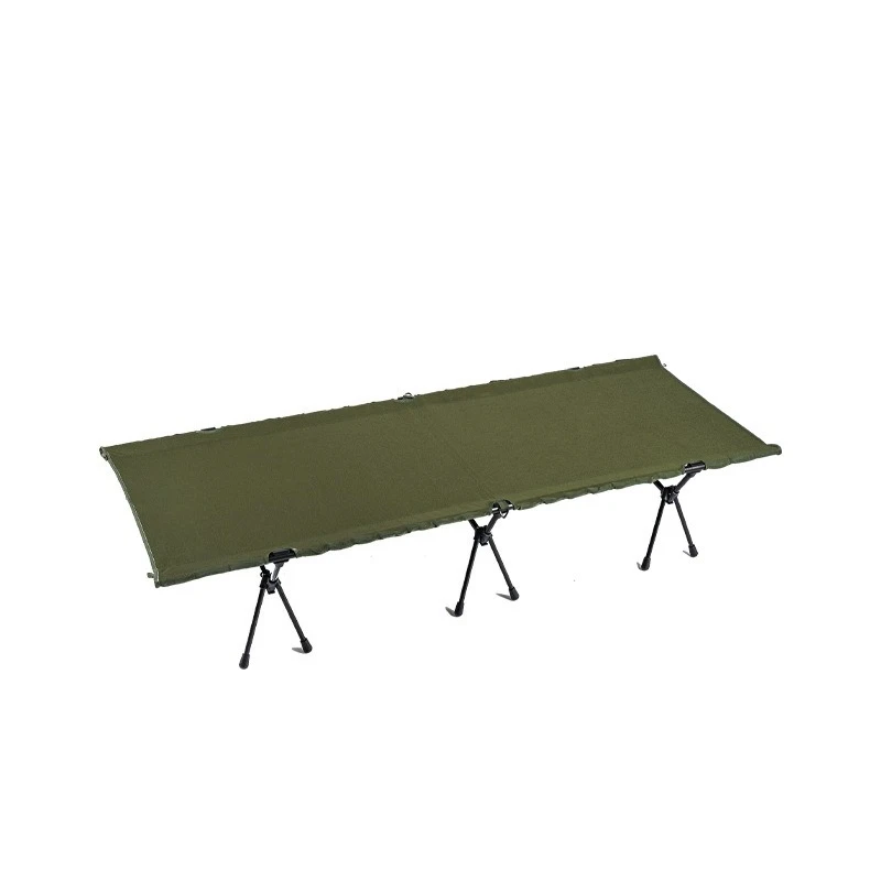 Outdoor folding bed Aluminum alloy Portable assembly Removable storage Removable stacking single bed Camping camp bed