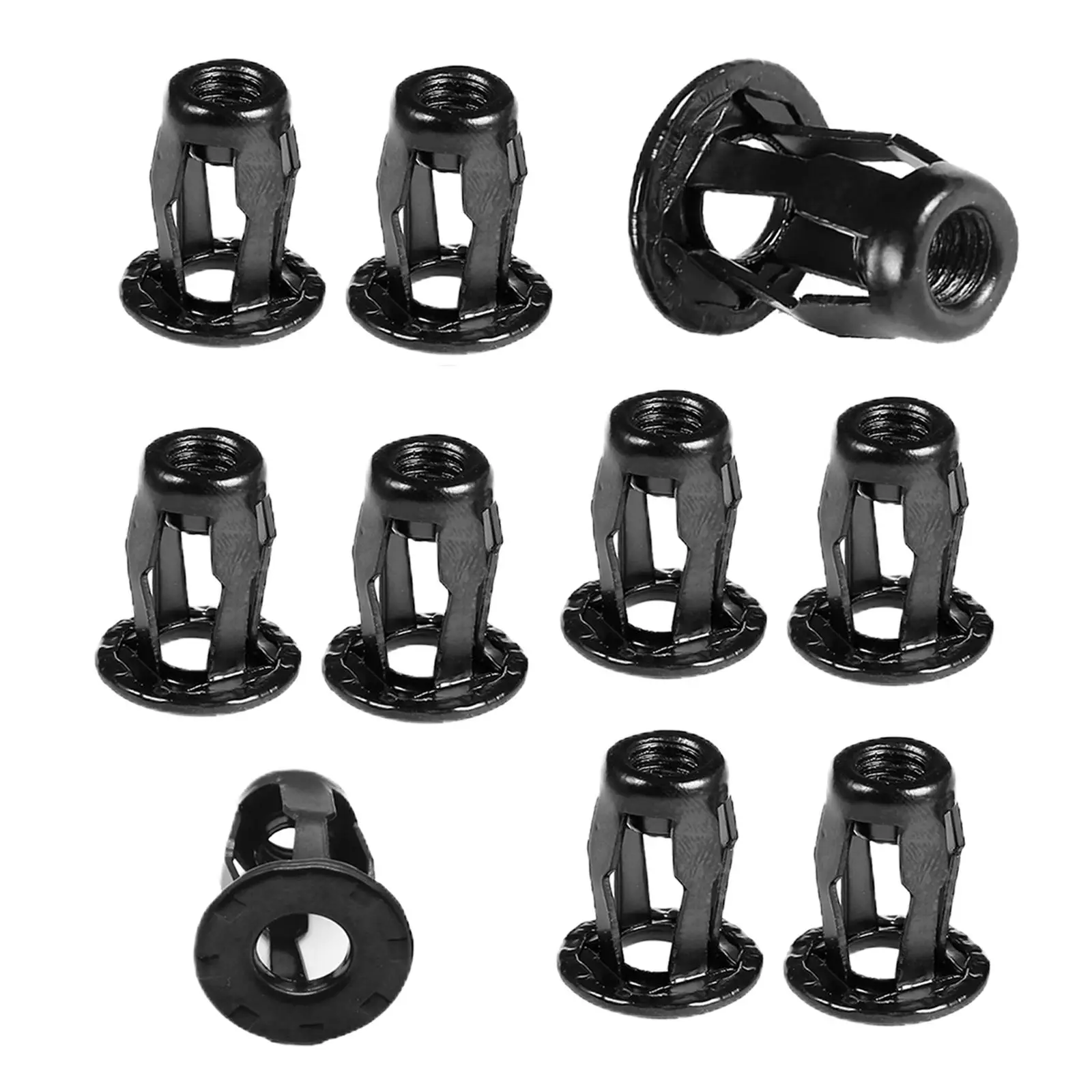 10Pcs Car Screw Base Clamp Trunk Nuts, Durable Easy to Install Replacement Automotive Parts License Plate Fastener Clips,