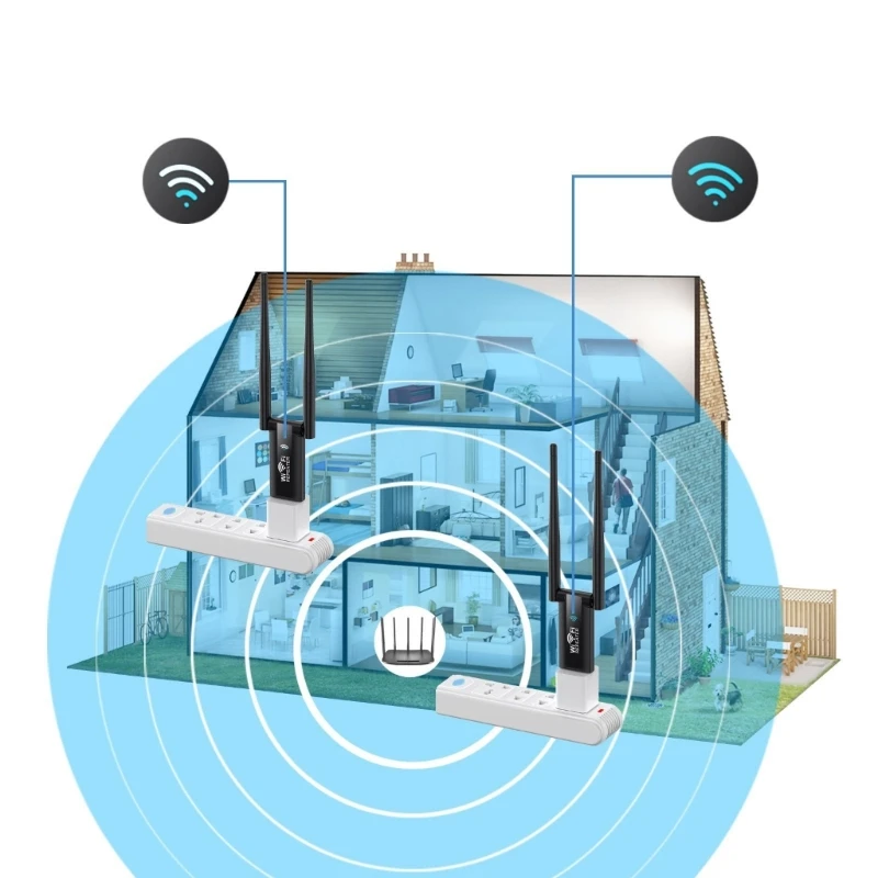 USB WiFi Repeater Draadloze Extender Router WiFi-signaalversterker Booster 2,4 GHz 300 Mbps voor lange afstanden