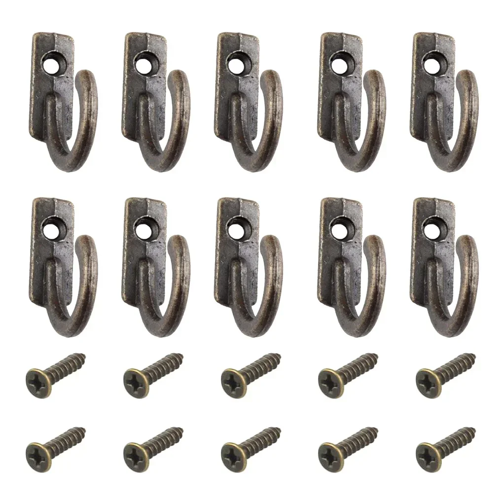 

10pcs/set Hook Alloy Wall-Mounted Hanging Holder Entryway Storage Metal Hanger Home Mini Vintage Organizer Hook