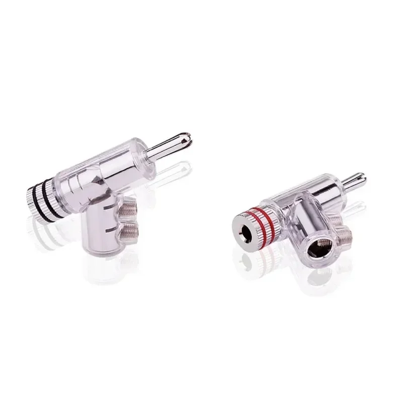 Złącza bananowe w kształcie litery Y Wtyczka audio Hi-End miedź do samoblokującego zacisku głośnikowego 4 mm Wzmacniacz Elektronika użytkowa — zdjęcie produktu 4