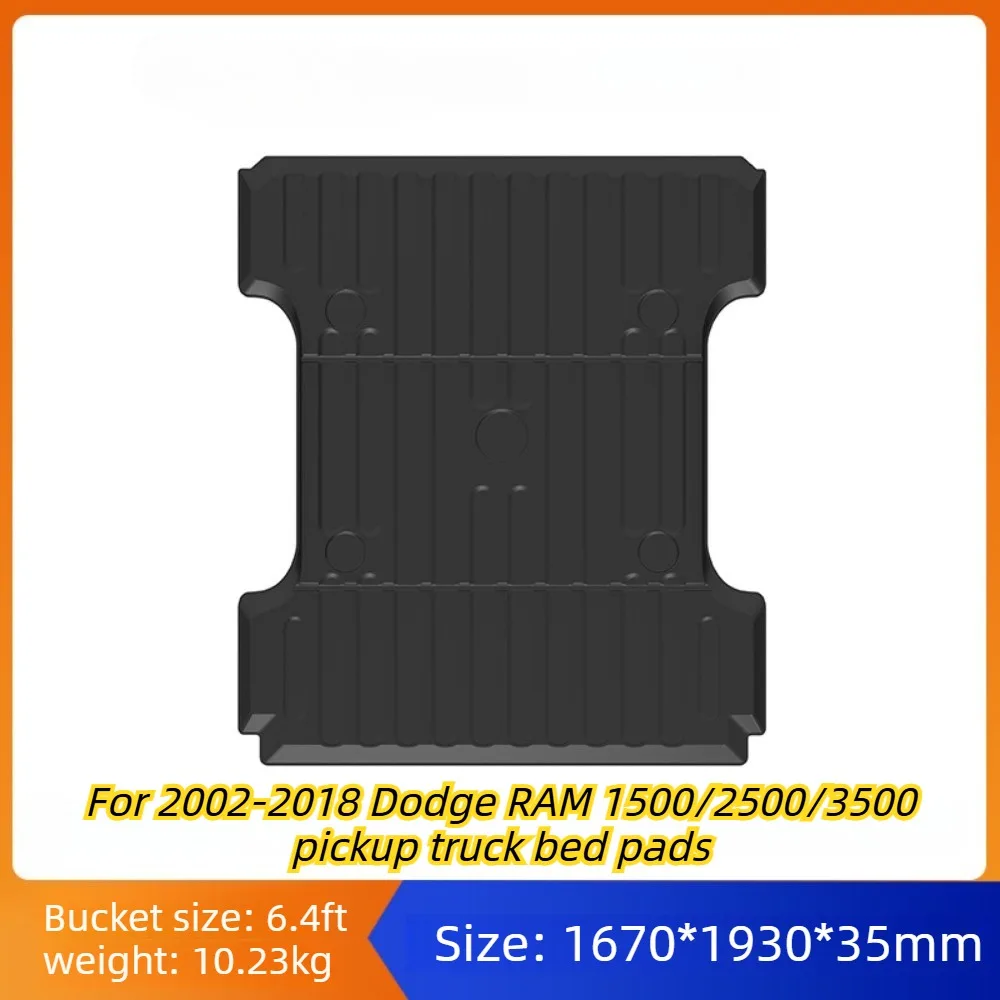 For Dodge RAM 1500/2500/3500 pickup truck bed pads: TPE environmentally friendly, waterproof, wear-resistant, 3D edge-wrapped.