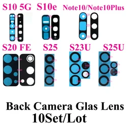 EmmaHelp 10pcs Rear Camera Lens Glass Replacement For Samsung S20 Fe S20FE Note 20 Ultra S23 S21 Note 10 Plus S10 5G A71 A51