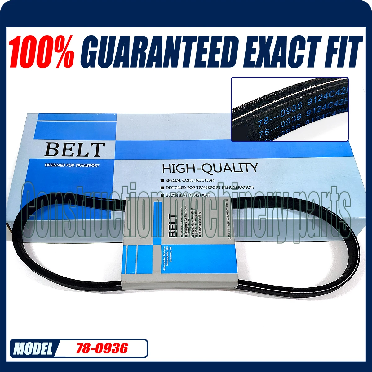 1 unidade Nova em Estoque Correia do Motor para Eixo Intermediário Thermo King MD 78-0936 780936 780-936 78-936 78936