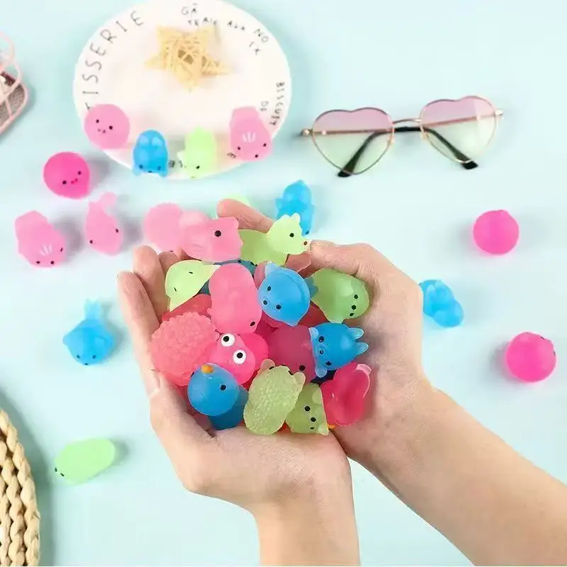 10/20/30 Pcs Hewan Lucu Acak untuk Menghilangkan Stres dan Meringankan Keresahan dengan Mainan dan Hadiah Kecil, Hewan Karet Lembut untuk Digenggam