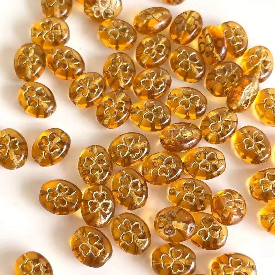 15pieces 10*8mm handmade beadeds bracelet necklace earrings loose jewelry DIY semi-finished production