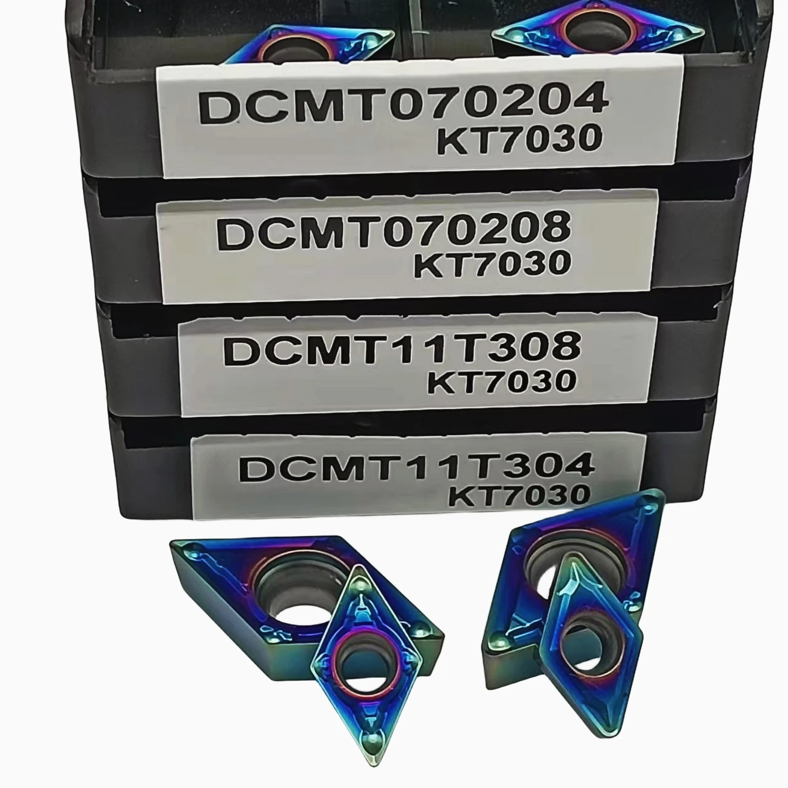 Твердосплавные пластины DCMT070204 DCMT070208 DCMT11T304 DCMT11T308 KT7030, инструмент для внутренней обточки