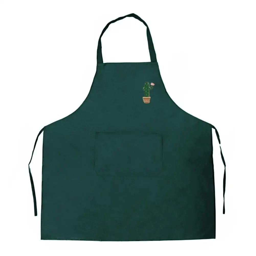 Kitchen Oil Resistant Aprons Cute Cartoon Korean Style Waterproof Home Apron Women Cactus Men Rainbow Kitchen Oil-proof U4H1