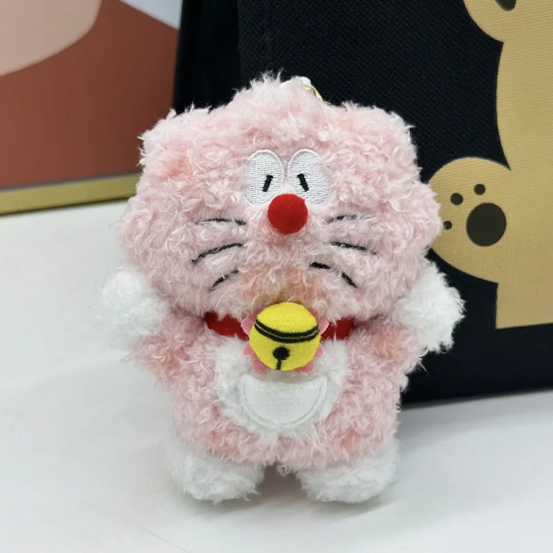 

Doraemons Cute Sakura Cat Plush Toy Soft Cherry Blossom Kitten Stuffed Toy Exquisite Keychain Bag Hanging Ornament Perfect Gift