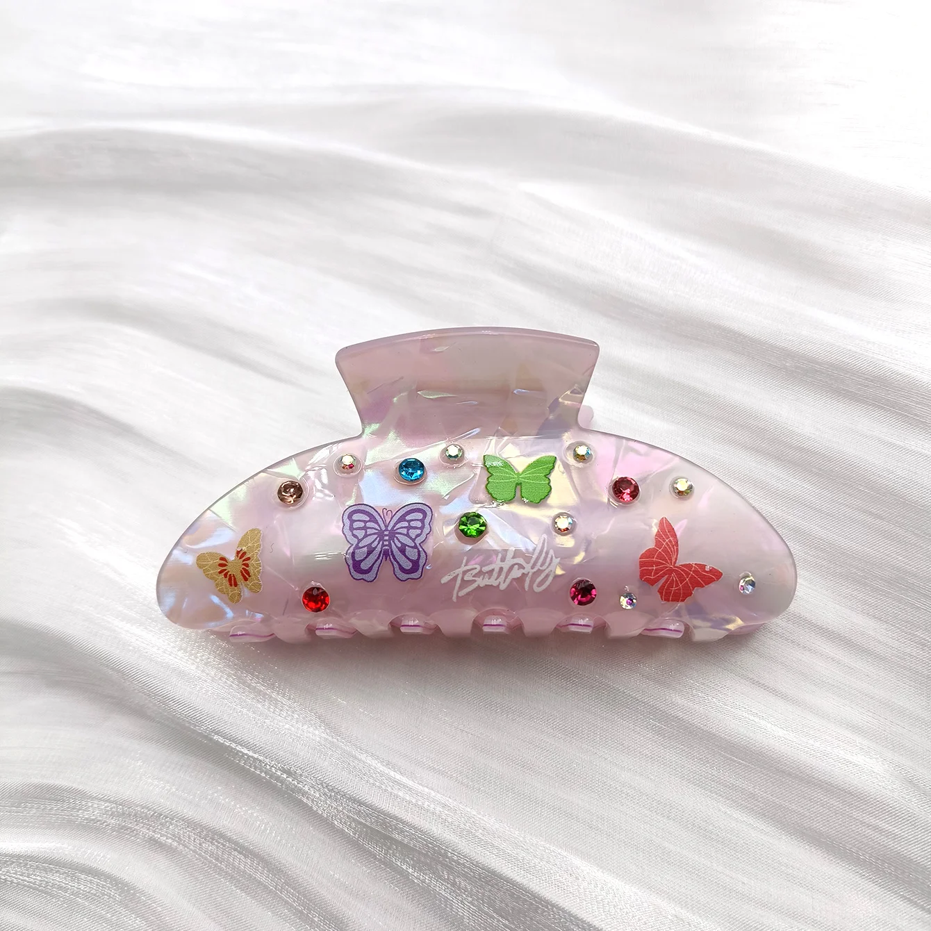 جديد لطيف فراشة فهم كليب تصفيفة الشعر الملونة القرش السرطانات قبضة الشعر مشبك شعر مخلب الملحقات للنساء