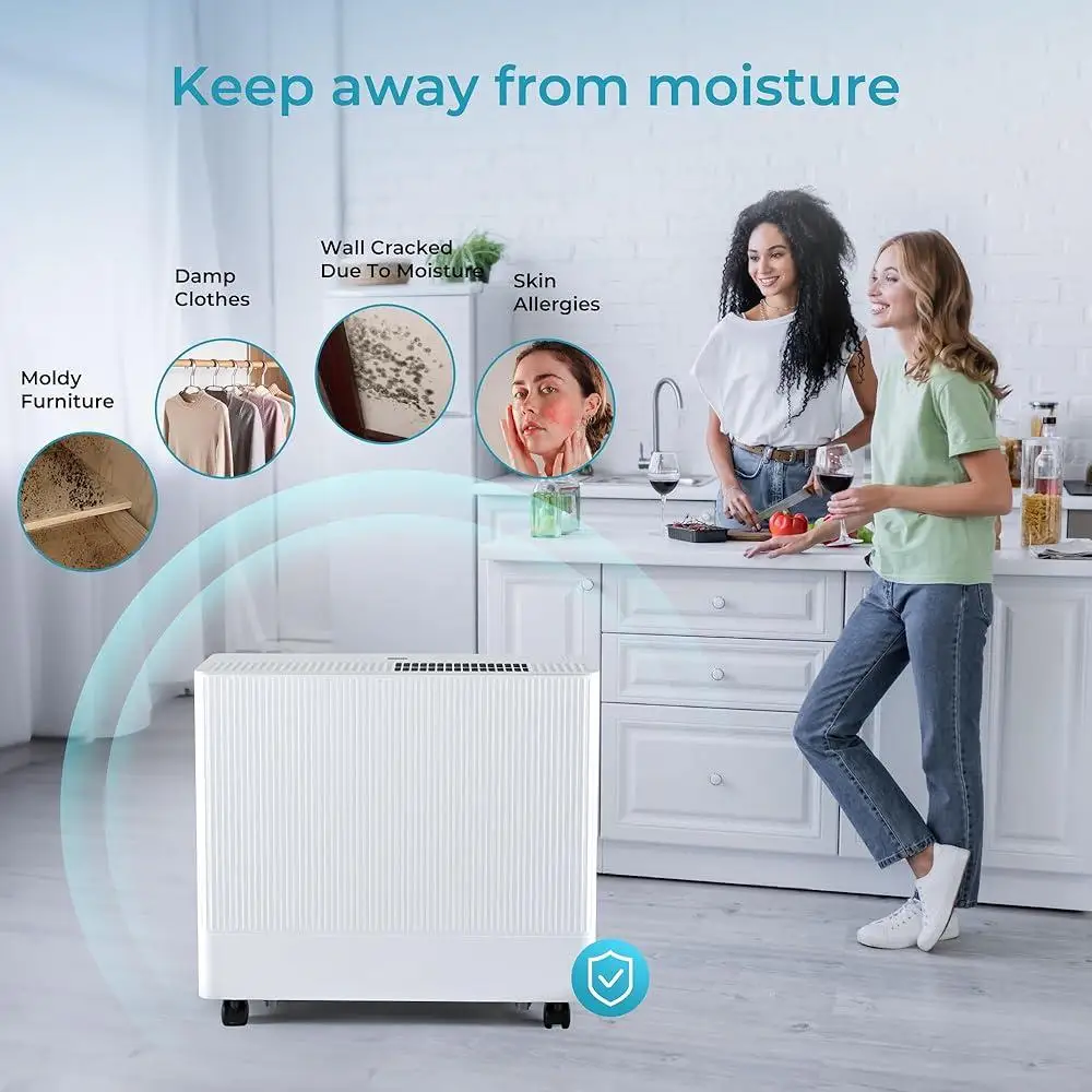 4500 Sq Ft Energy Star Dehumidifier 50 Pint 110 Pint with Drain Hose Automatic Shutoff Timer Intelligent Control Home Basement