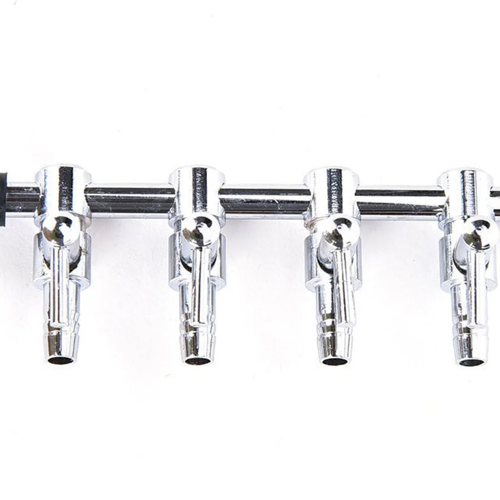 

Oxygen Pump Adjusting Valve Stainless Steel 4-Port Air Distributor For Aquarium Fish Tank Water Flow Control Regulator Suitable