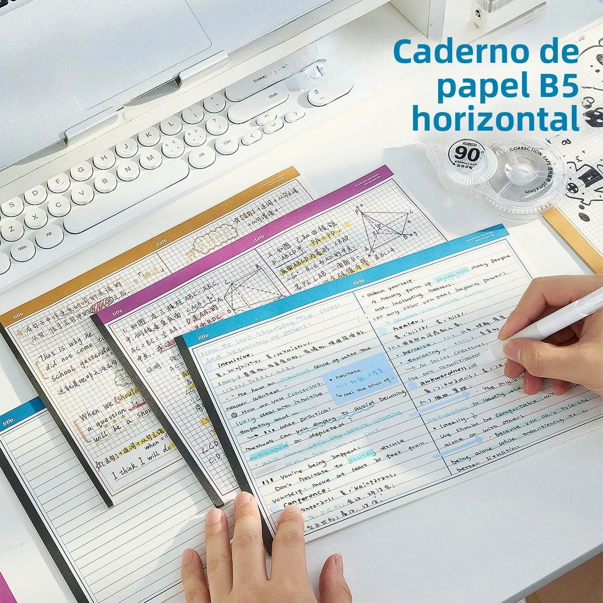 b5-horizontal-thickened-notebook-for-math-exam-revision-eye-protection-simple-design-student-notebook-error-logging-notebook