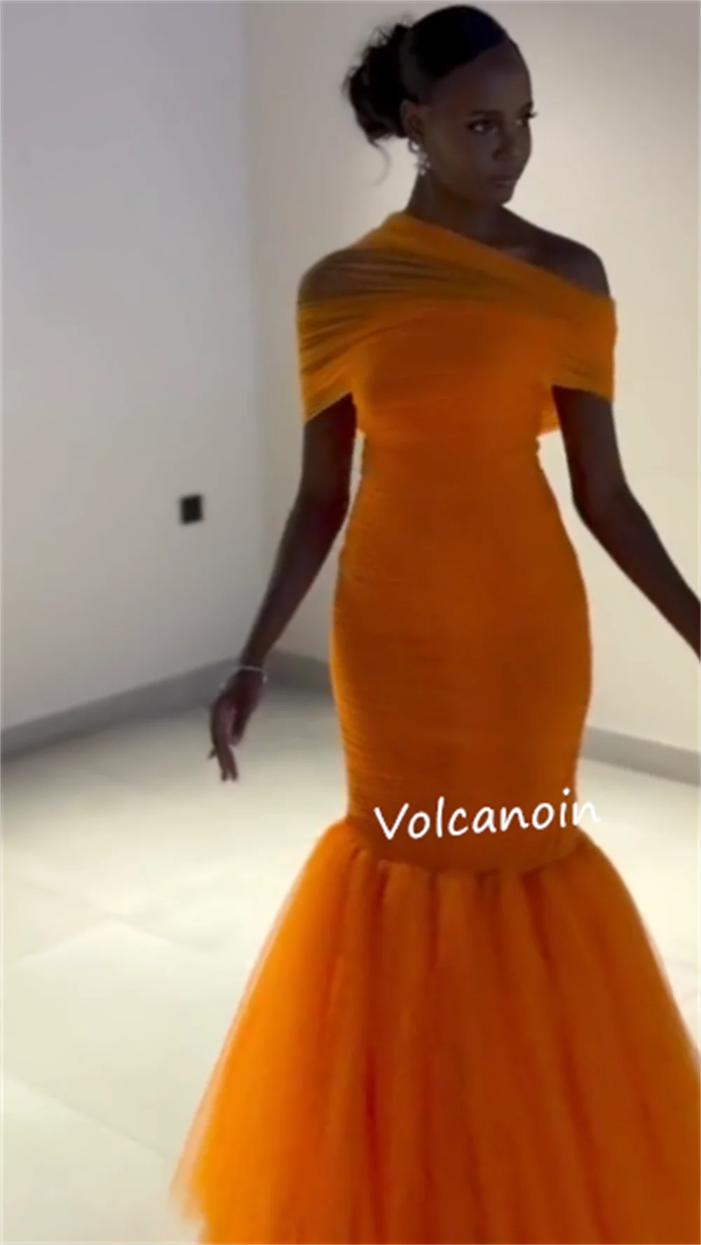 Customized Formal Evening Net Pleat Mermaid Off-the-shoulder Long Dresses Bespoke Occasion Exquisite High Quality