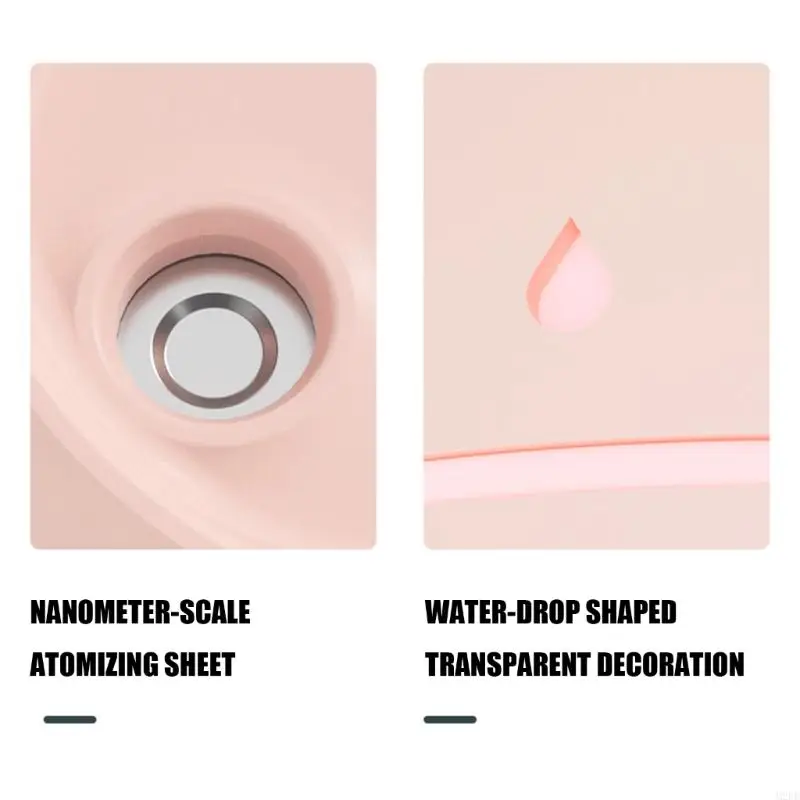 Personally Small Oil Mists Maker with LED Light Quiet Portable Car Humidifier 