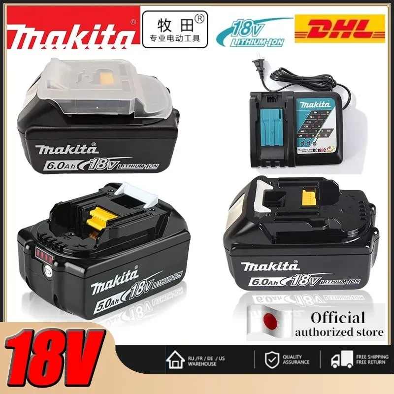 100% original Makita 18V 6.0Ah Rechargeable Battery ,For Makita BL1830 BL1830B BL1840 BL1840B BL1850 BL1850B Power Tools Battery