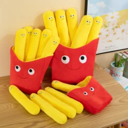 French fry plush pillow ，Creative Cute French Fries Ornament Couple Style Plush Toy Doll Small Doll For Girls Boys Birthday Gift