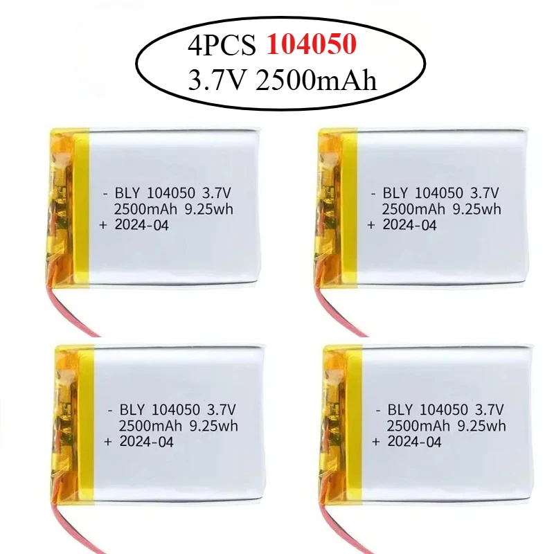 4 sztuki baterii litowo-polimerowych 3,7V 1000mAh/1500mAh/2000mAh/2500mAh/3000mAh do nawigatora GPS, kontrolera gier PS4, krótkofalówki — zdjęcie produktu 4