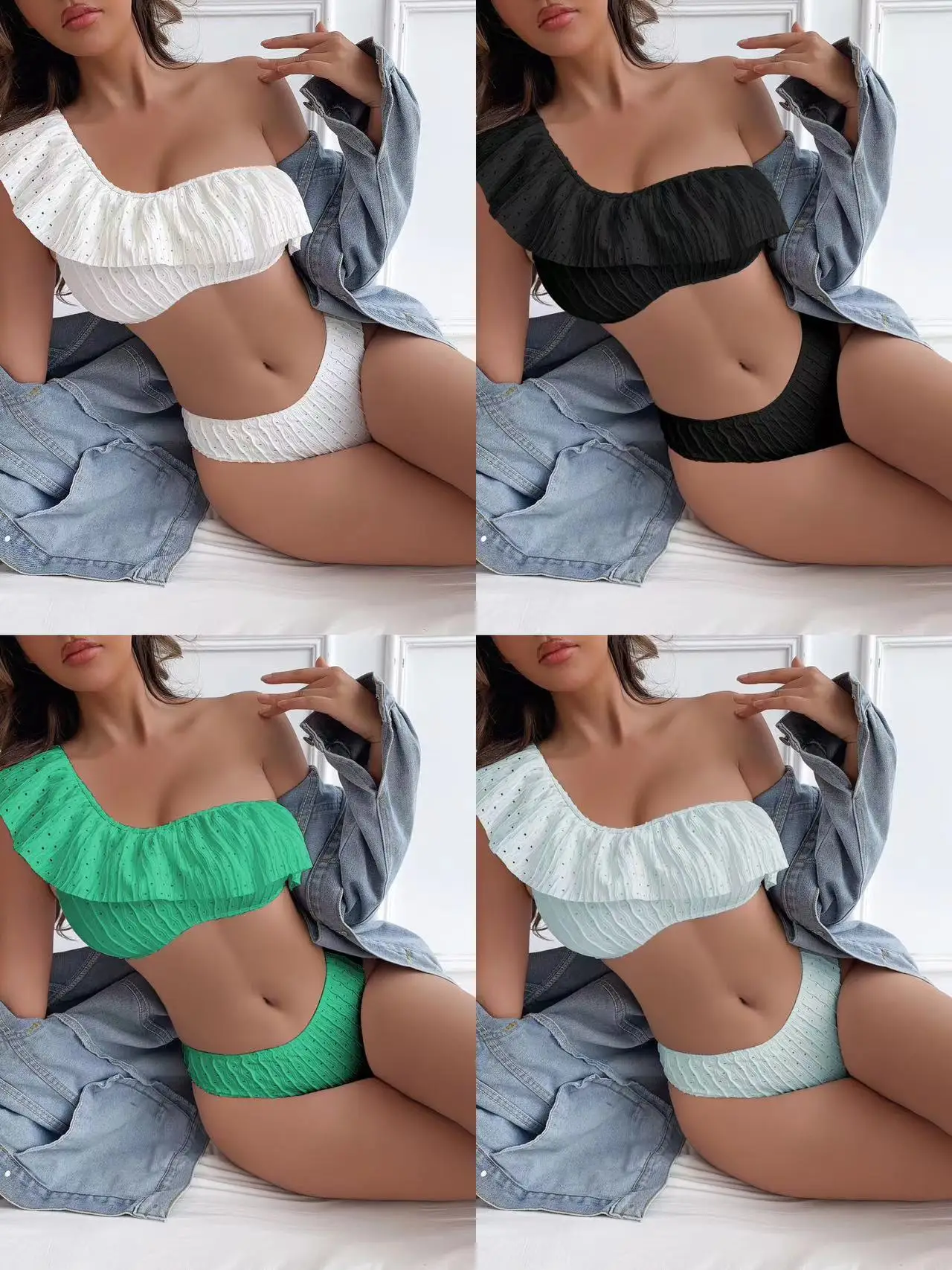 Рисунок 2 - Купальник женский с разрезом и оборками