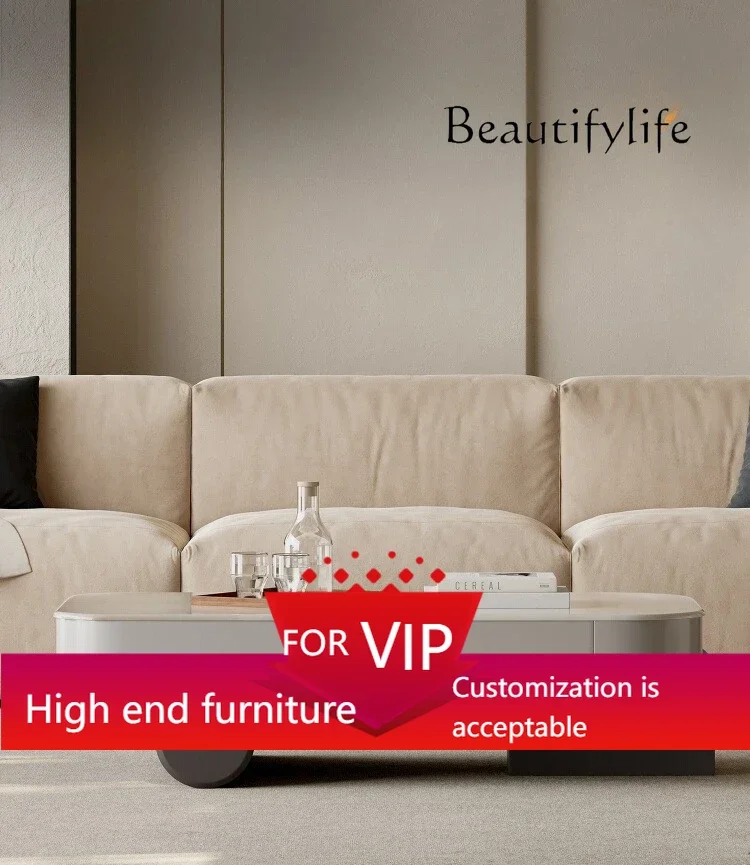 

UP Modern minimalist marble coffee table living room home Italian artistic sense creative rectangular coffee table