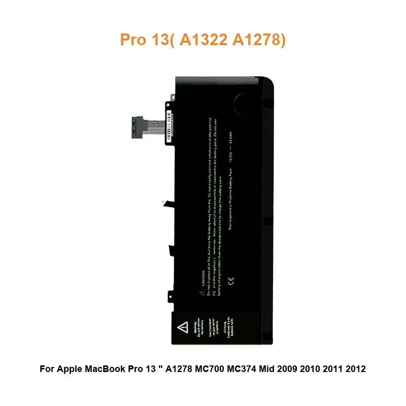 

Аккумулятор для ноутбука Apple MacBook Pro 13 дюймов Unibody A1278 MC700 MC374 Mid 2009 2010 2011 2012 Pro 13 (A1322 A1278) Реальная емкость