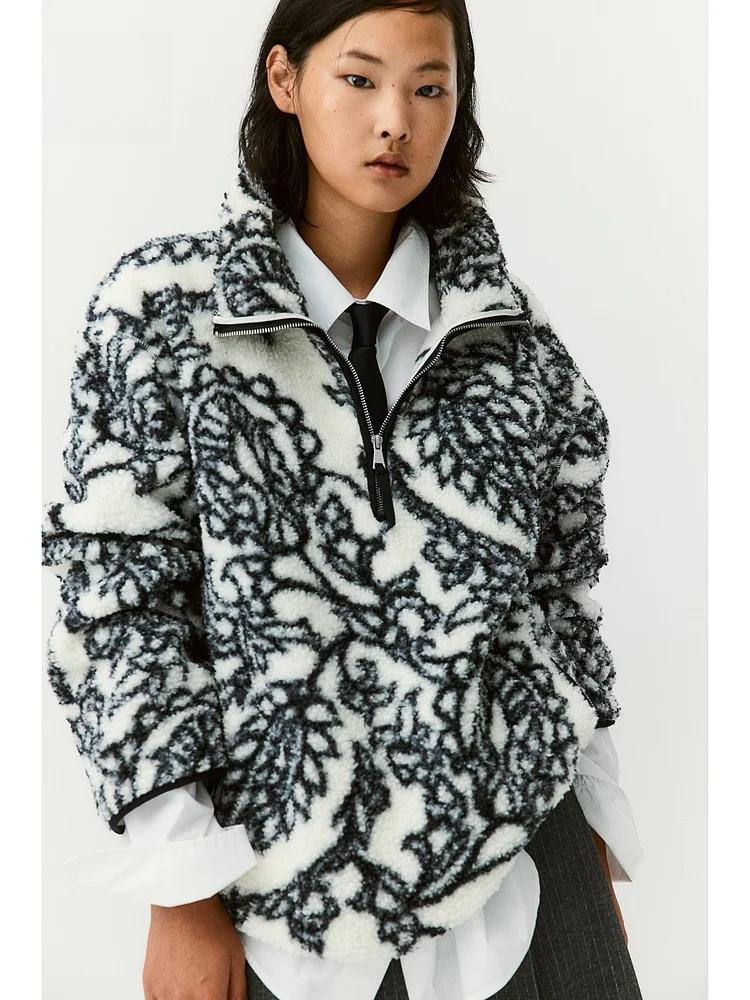 H&M Cardigan Teddy Fce Cisas da donna con cerniera strato superiore ort Capispalla Collezione autunnale Fibra di poliestere 00%