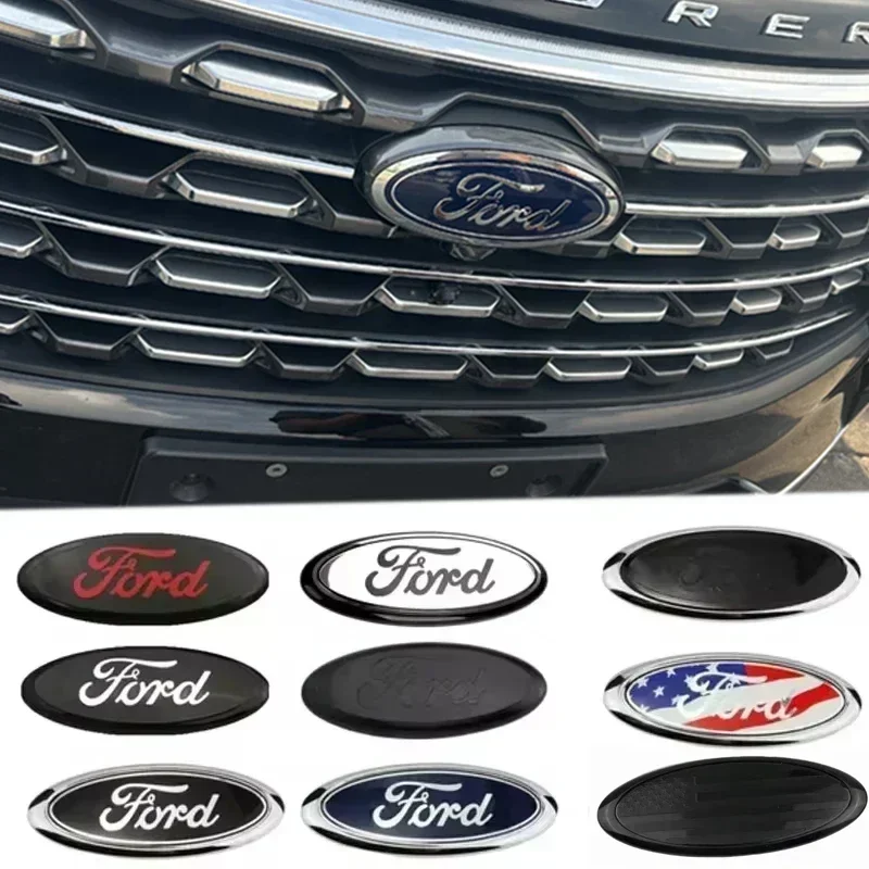 Emblema Adhesivo ABS para Maletero Trasero y Capó Delantero de Coche para Ford Fusion Ranger Escape Fiesta Explorer Focus Bronco Mondeo Transit