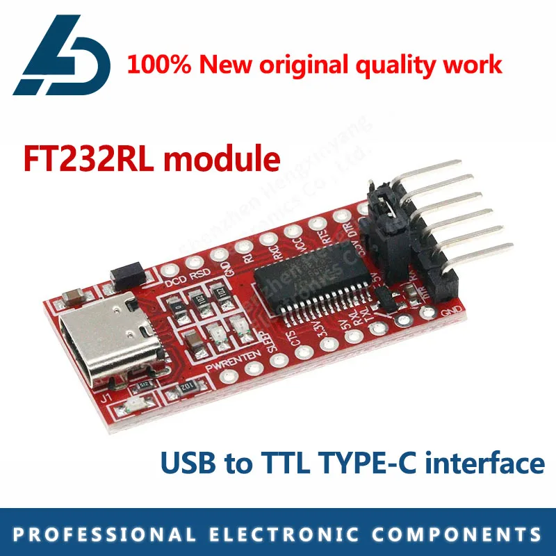 Ft232rl FTDI Type-C to TTL serial converter adapter module 3.3V 5.5V ft232r breakout mini USB to TTL adapter board for Arduino