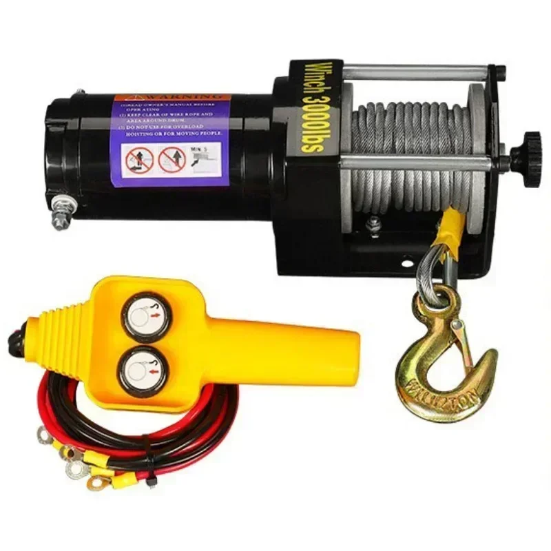 

12V24v 3000 lbs truck, trailer traction motor winch for self-rescue off-road vehicle