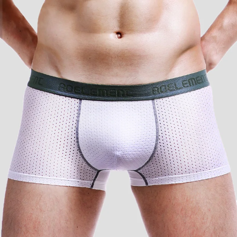 

5PCS Men's briefs, men's boxers, athletic ice wire mesh, breathable, summer boxers, youth pants toe