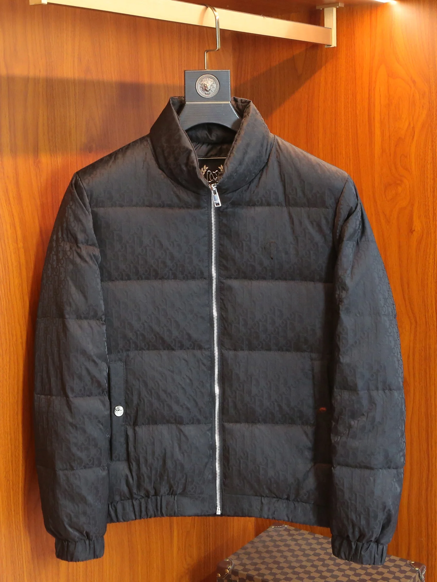 

Men's Winter down Jaet Zipper Collar Thiened Letter Print White Du Feather Casual Sle Warm Outerwear Faionable Coat