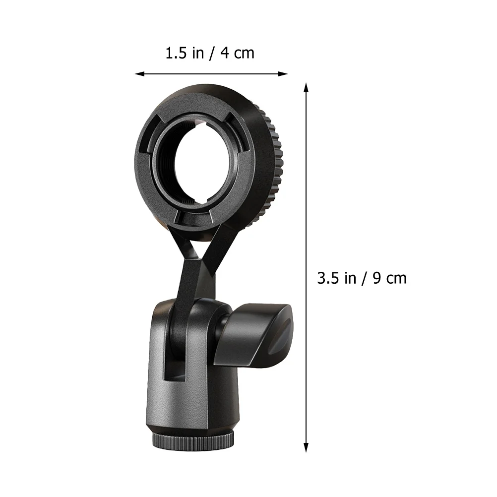 

4pcs Microphone Stand Clip Universal Adjustable Angle Holder Clamp Mount Computer Standard Thread Conversion Nut 270 Degree