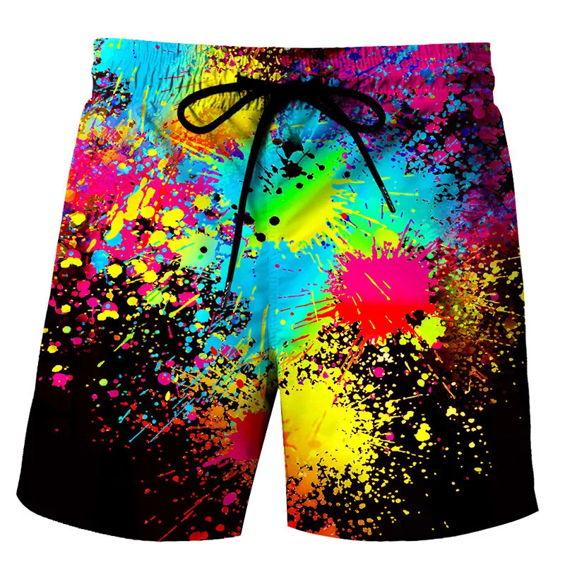 Tie Dye 3D Print Beach Shorts Men Women Fashion Summer Casual Surfing Board Shorts Holiday Swimwear Trunks Kids Male Clothing