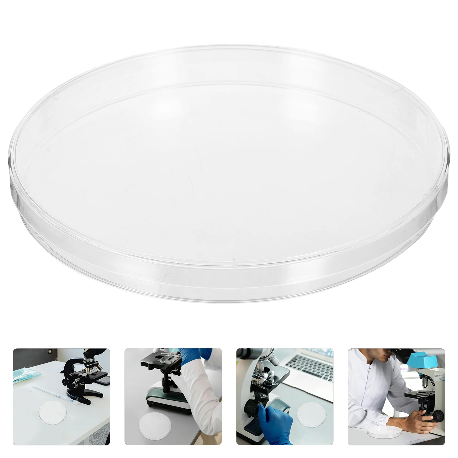 

10Pcs Sterile Laboratory Petri Dishes Clear Plastic 14.3cm Diameter X 1.6cm Deep Cell Culture Plates Agar Culture Dish