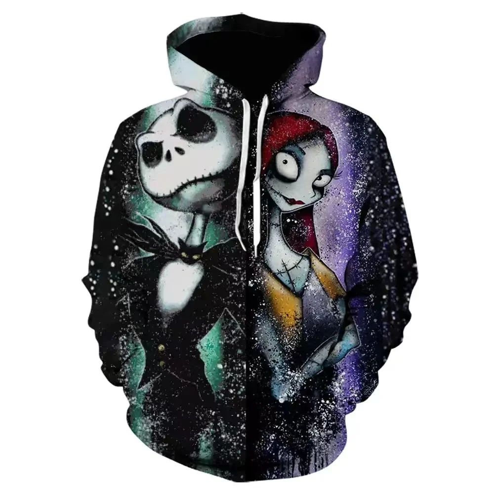 Autumn New Halloween Hoodies Nightmare Before Christmas 3D Print Hoodie Men Women Fashion Oversized Sweatshirts Kids Tracksuits