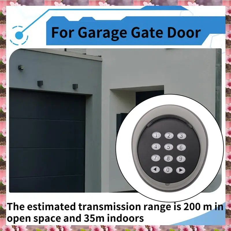 

2025 Металлическая беспроводная клавиатура для открывания ворот, клавиатура с подвижным кодом, 433 МГц, клавиатура для гаражных ворот, контроль доступа, высокое качество, металл